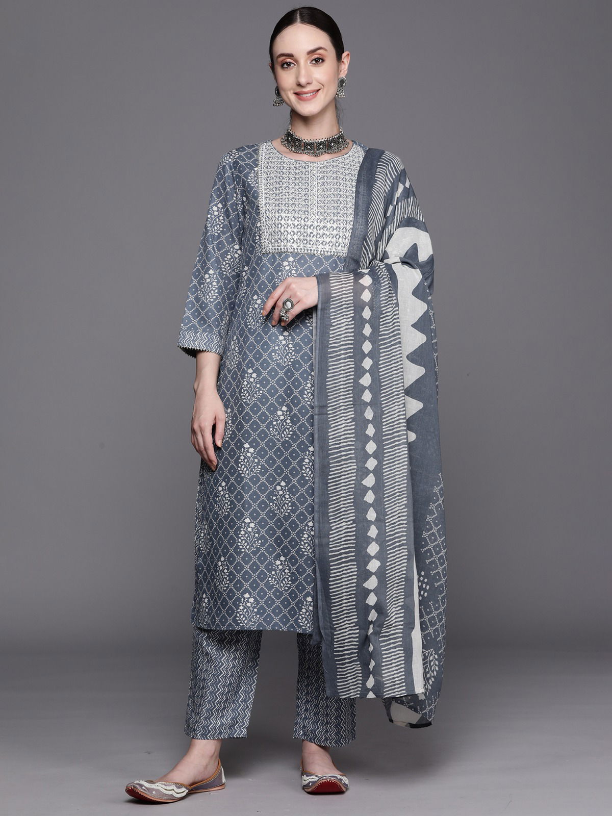Indo Era 2365 Daily Wear Cotton Kurta With Bottom Dupatt
